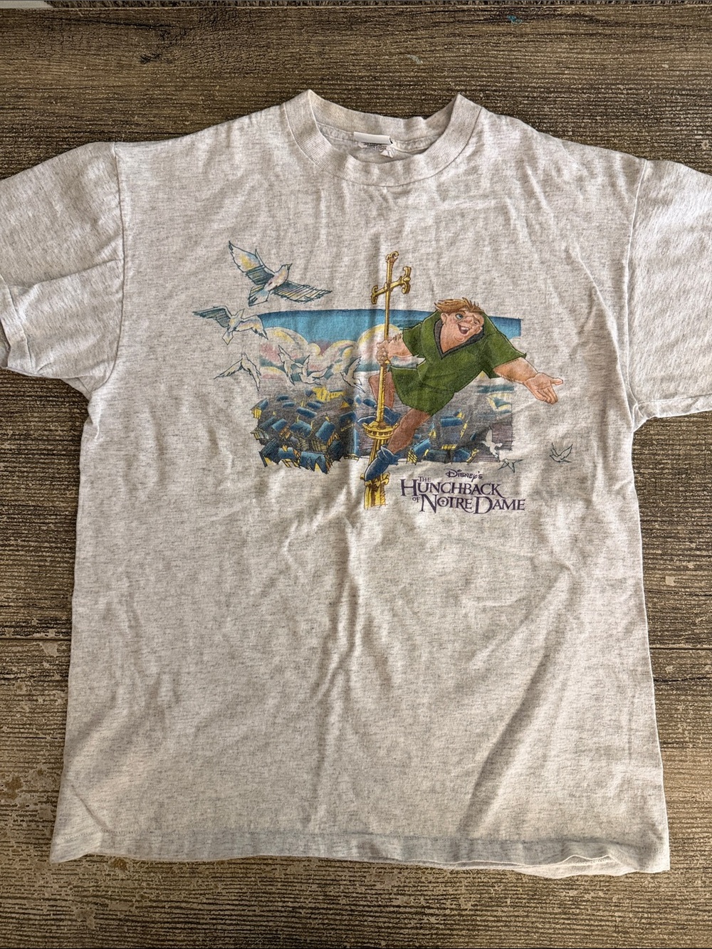 Disney Vintage Hunchback of Notre Dame Heather gray graphic t shirt